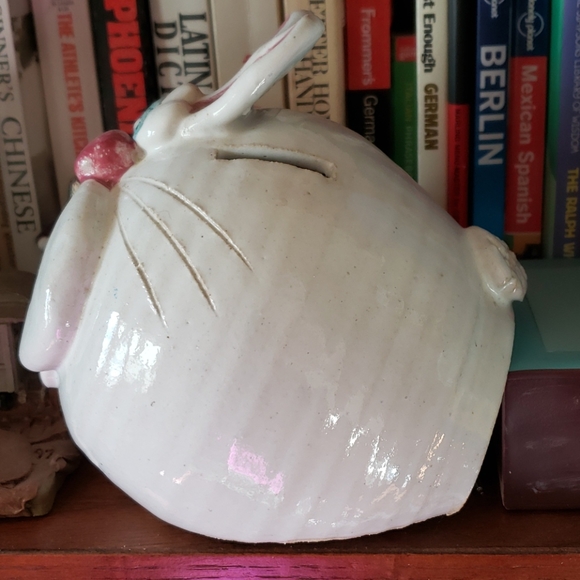 Pottery Rabbit Bank 5x6" High Quality Stoneware - Picture 2 of 5